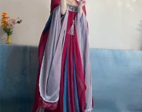 五五年原创汉服【妲己】女诃子裙唐制大袖衫仙...