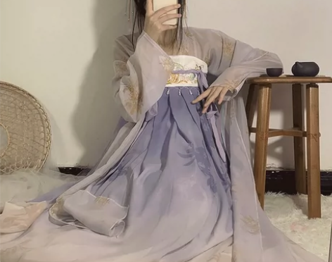 原创汉服女日常夏季仙气飘逸齐胸襦裙中国风古...