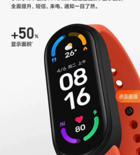 万达购买 小米手环6 9新 感兴趣的话点“...