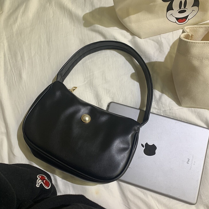 腋下包女单肩包包温柔珍珠扣奶奶包复古手提小...