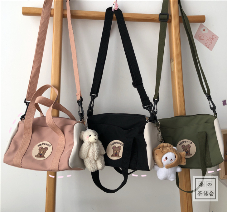 日系软妹卡通可爱小熊少女斜挎包女 韩国in...