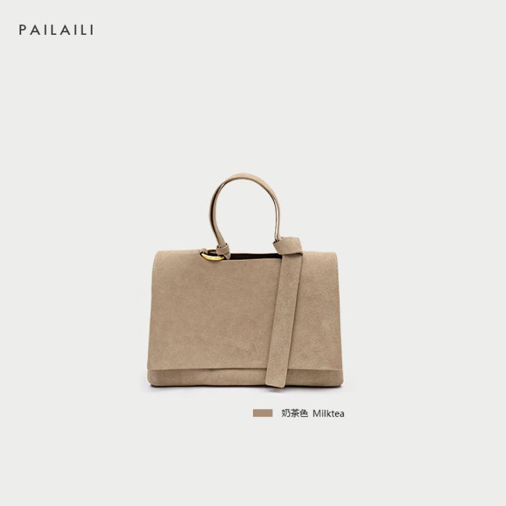 【PAILAILI】 大小号复古麂皮牛皮包...