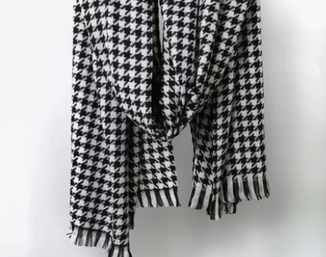 千鸟格围巾保暖加厚围巾 感兴趣的话点“我想...