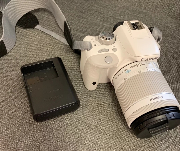 佳能100D+18-55stm白色 单反套...