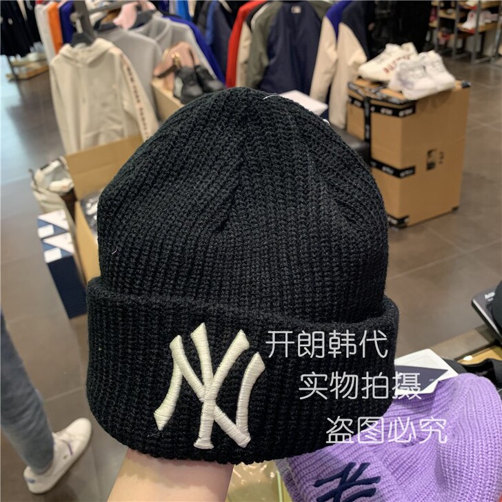 MLB韩国专柜代购男女同款针织帽20新款秋...