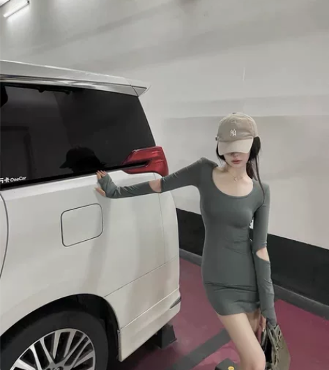 Wuuus 心机挖空袖 性感连衣裙新款女夏...