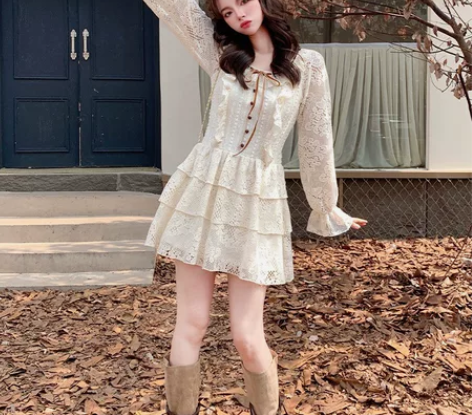 大维法式复古定制立体刺绣蕾丝重工荷叶边花边...