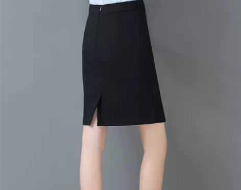 夏季职业裙包裙包臀黑色半身裙一步裙工装短裙...