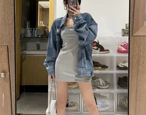 韩系辣妹风套装女2022新款秋冬季棋盘格牛...