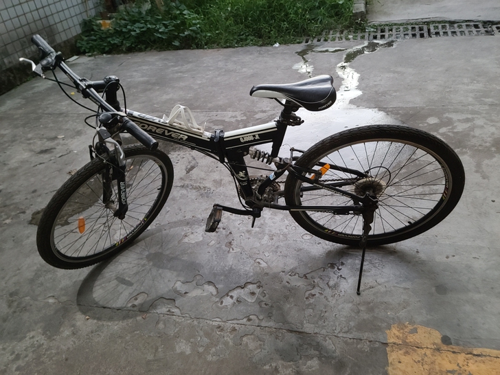 永久牌折叠带减震自行车没下架就还在，车况良...