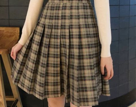 胖妹妹高腰百褶裙中裙春夏新款半身裙女大码a...