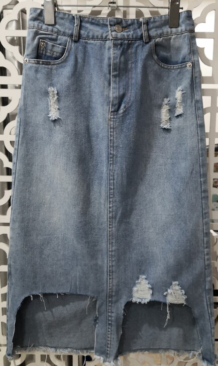 个性款 王菲同款 夏季韩版时尚显瘦中长款破...