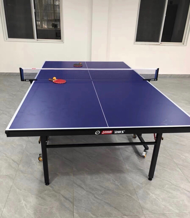 闲置急出红双喜乒乓球桌家用可折叠带轮移动式...
