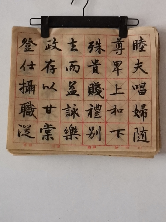 毛笔手稿,书法练习稿纸,30格,24格