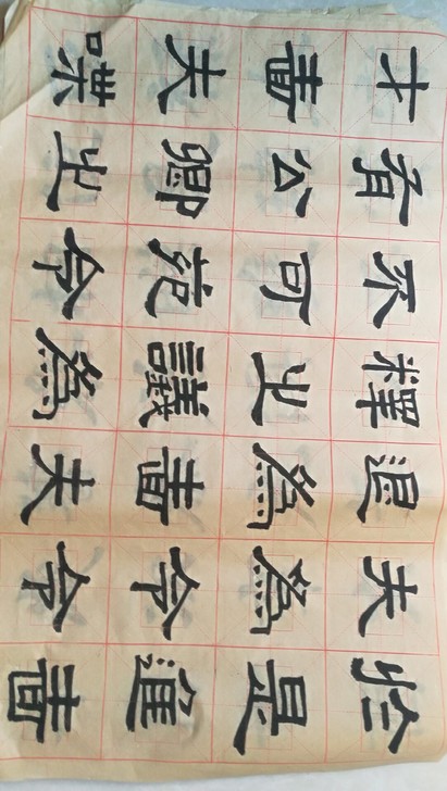 店主自己手写临写张迁碑、张玄墓志日课纸，可...