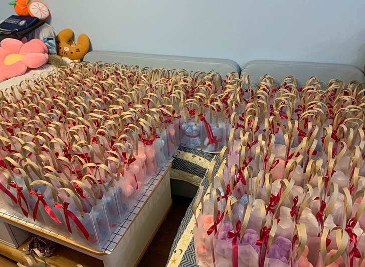 捡漏!活动剩下的毛巾礼盒小熊造型结婚毛巾礼...