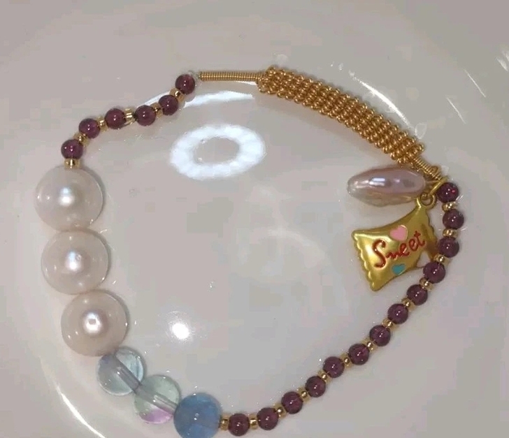 vintage手工串珠 手链