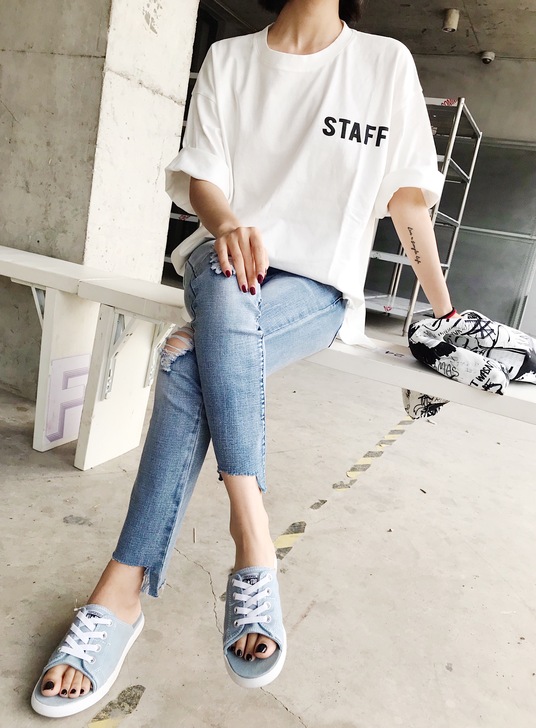 GOD.DESS新款修身显瘦牛仔裤直筒高腰