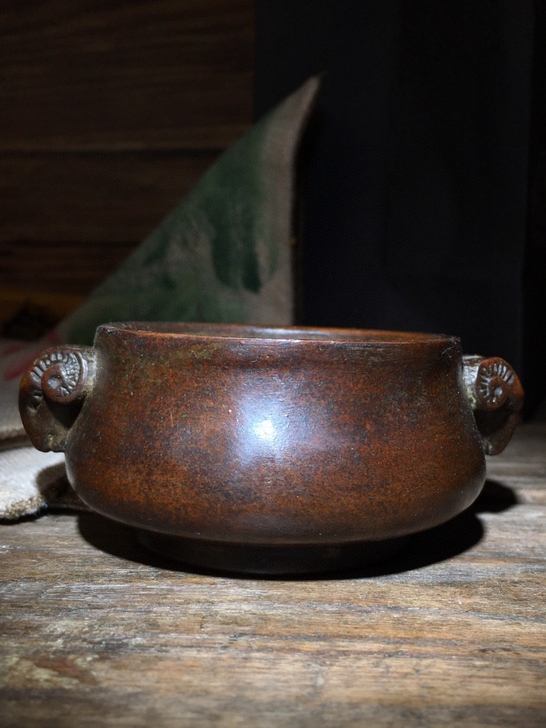 精品十二生肖铜香炉纯铜狮耳炉宣德紫铜炉客堂...