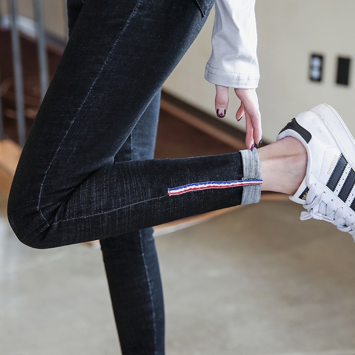 牛仔裤女春秋新款韩版显瘦学生冬季##amp...