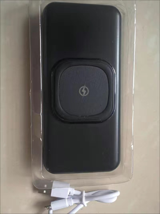 无线充电宝20000毫安自带线大容量快充华...