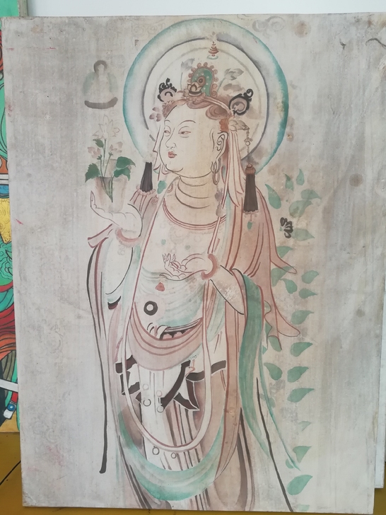 国画包装裱 菩萨画像，可定制佛教、道教类画...