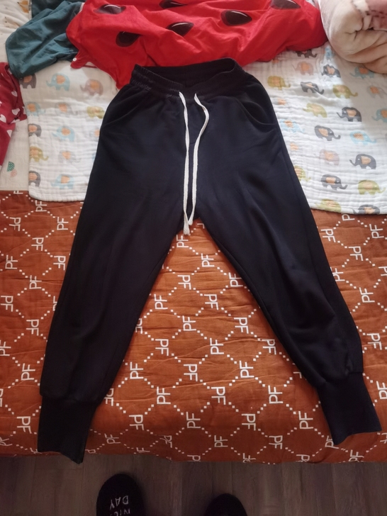 运动裤男女同款秋冬季复古高腰显瘦九分哈伦裤...