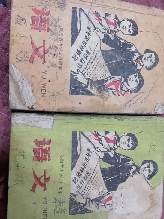 文革时期语文书两本，品如图。