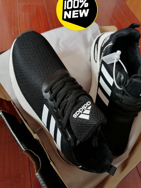 加绒情男女情侣款运动鞋阿迪慢跑鞋跑步鞋