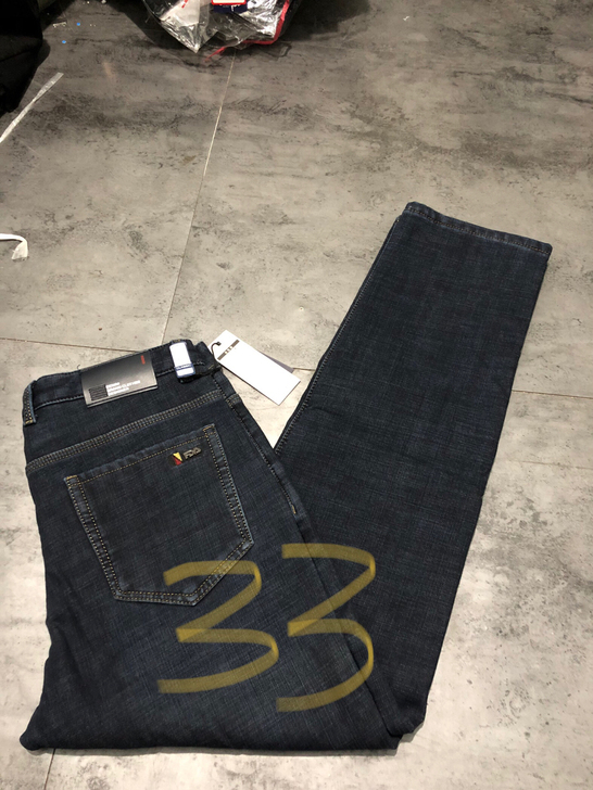 蓝色加绒牛仔裤直筒33码（2尺6）秋冬款红...