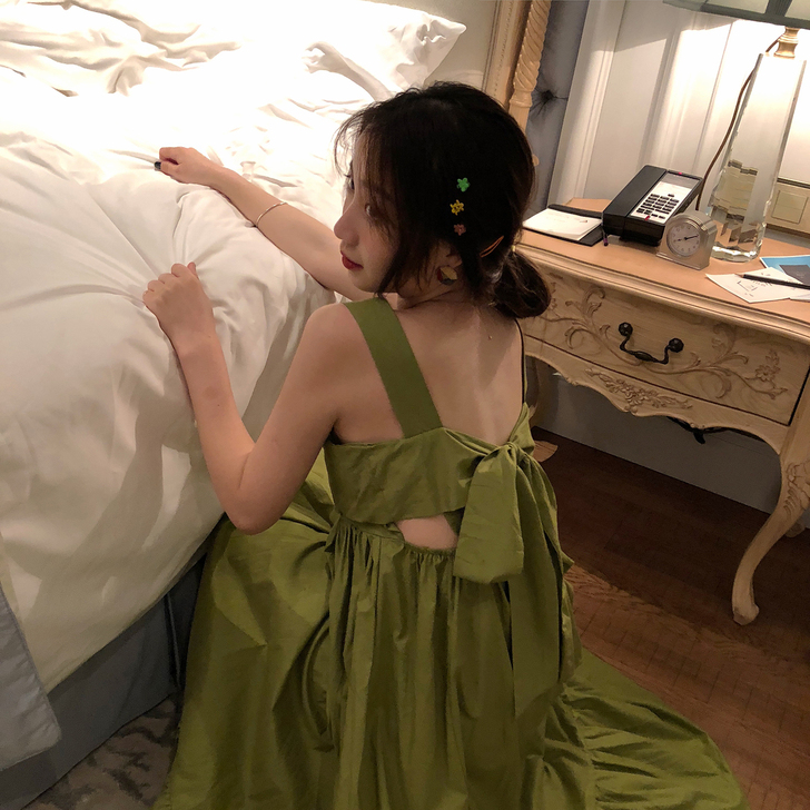 kumayes裙子仙女超仙森系吊带裙小清新...