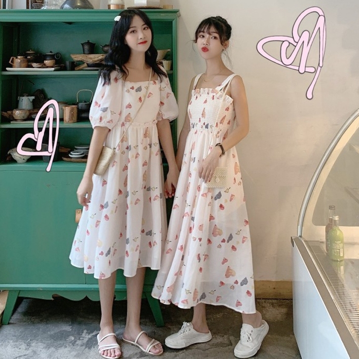 2021年新款夏天裙子超仙女森系chic温...