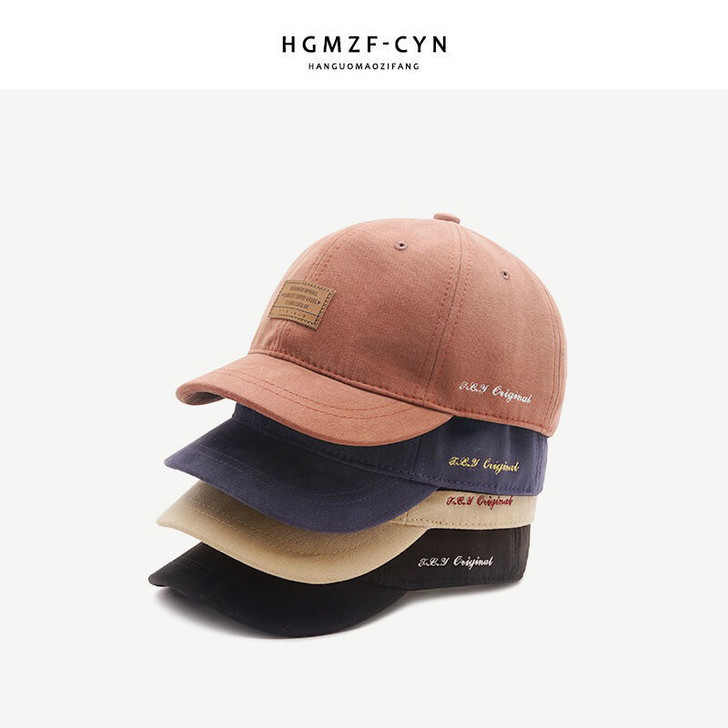 ins帽子男女日系短帽檐显脸小棒球帽韩版时...