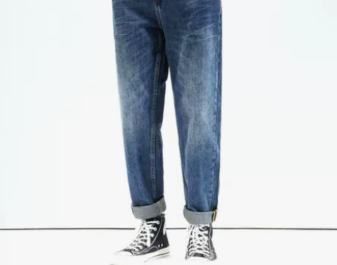 牛仔裤 牛仔裤子秋季新款男士宽松直筒大码高...