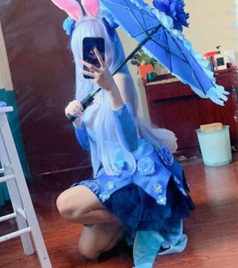 公孙离 花间舞cos服 衣服+假发+配饰+...