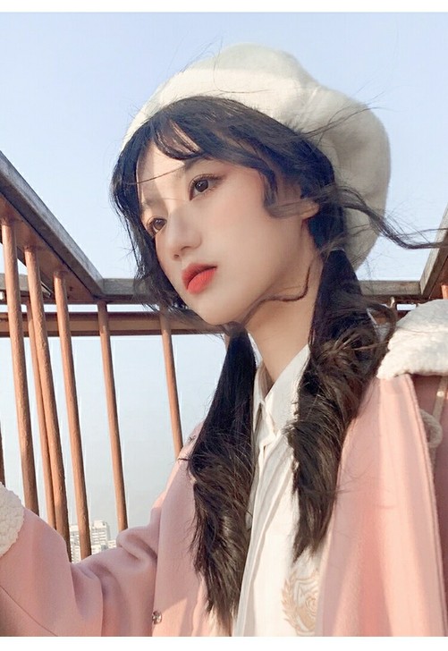 酱酱家兔小姐毛绒贝雷帽 兔耳