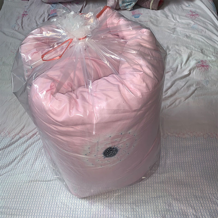 全新5个装被子塑料袋棉被打包袋收纳袋透明防...