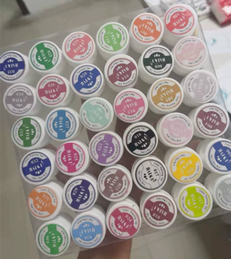 美甲36色套装日式甲油胶罐装甲油胶固体胶彩...