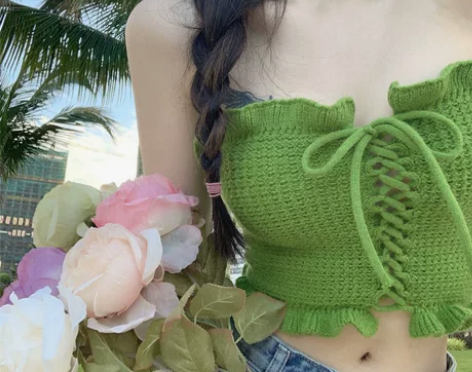 甜辣设计感抹胸纯欲风裹胸背心女春装辣妹别致...