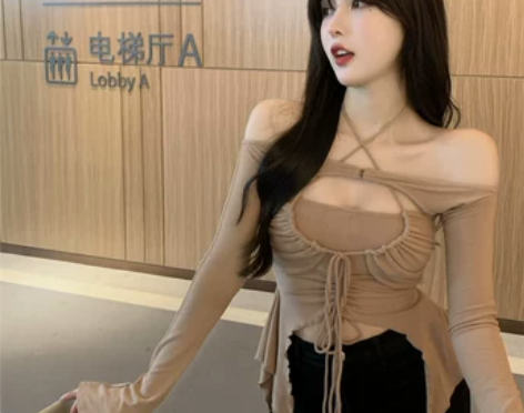 新款2022年网红气质设计感小众吊带背心女...