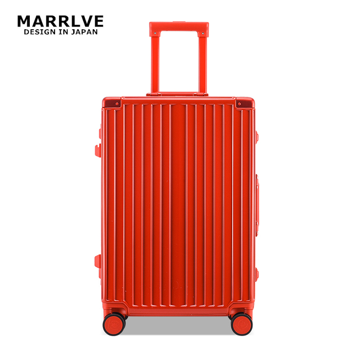 日本MARRLVE铝框拉杆箱PC密码高端2...