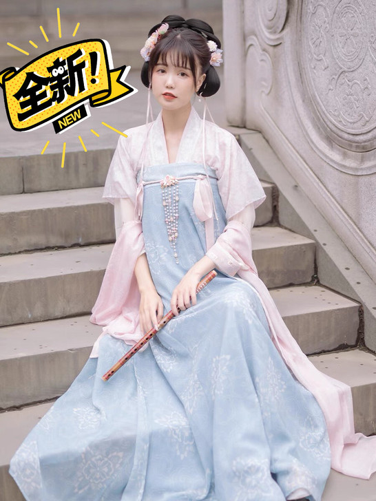 远山乔【乐坊司】一片式齐胸破裙/水蓝色 全...