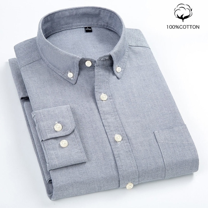 亏本100%纯棉衬衫男长袖全棉免烫春秋季条...