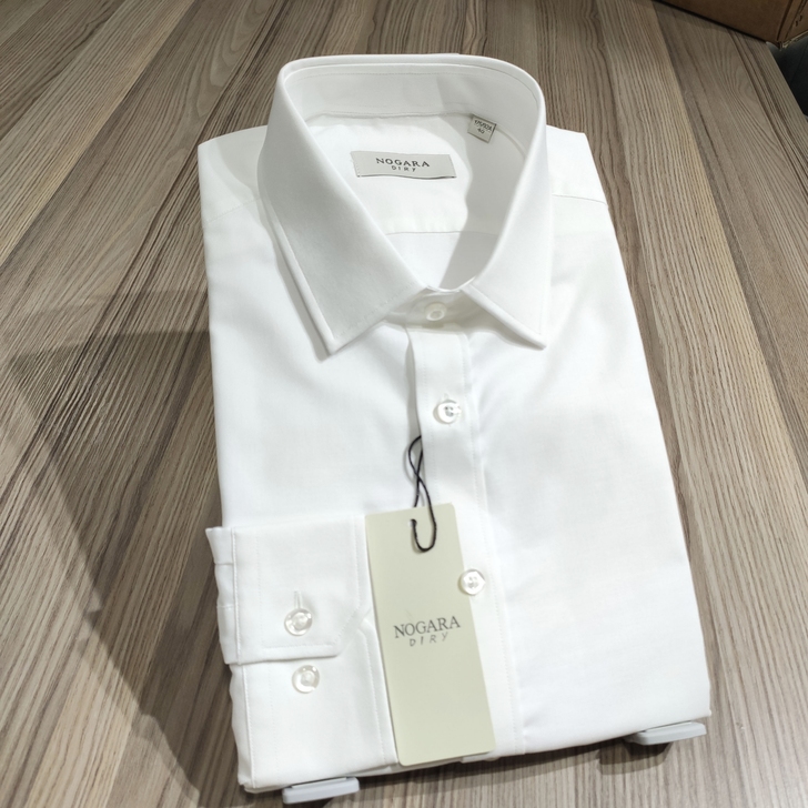 男士100%纯棉免烫纯白色衬衫衬衣