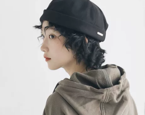 帽子女秋冬日系百搭地主帽韩版无檐瓜皮帽春秋...