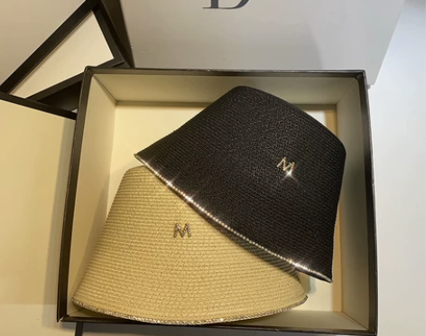 网红日系ins草编帽防晒百搭渔夫帽潮女夏时...