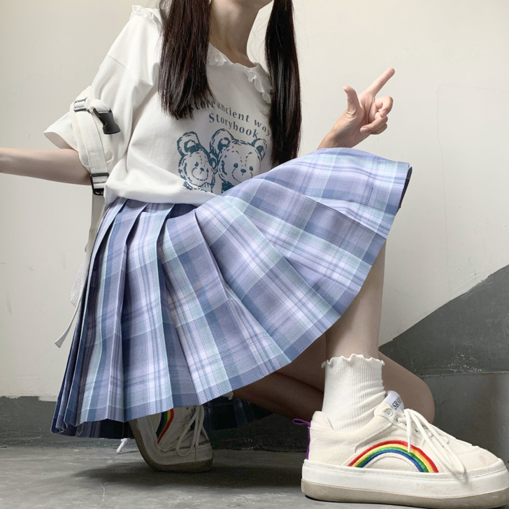 安可工作室 飞逐月 新款正统JK制服百褶裙...