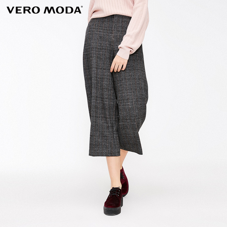 Vero Moda春秋职场格纹宽松版型七分...