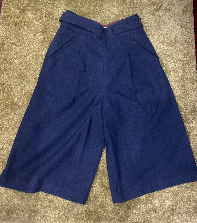 basic house百家好毛尼七分阔腿裤...