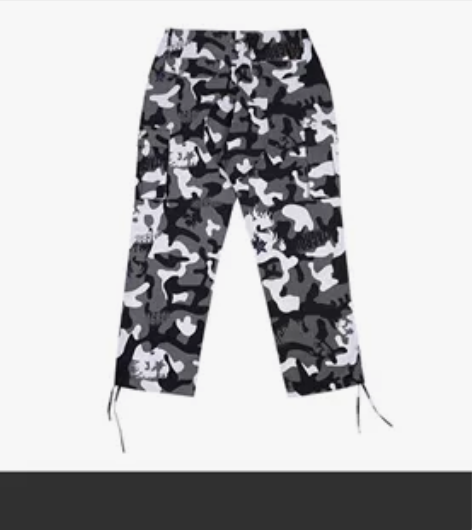 STA十五周年迷彩系列雪地迷彩侧袋工装长裤...